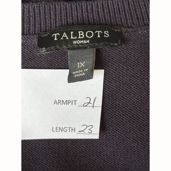 Talbots Women’s Llama Sweater Size 1X Crew Neck Pullover Knit Holiday Novelty - Picture 2 of 9